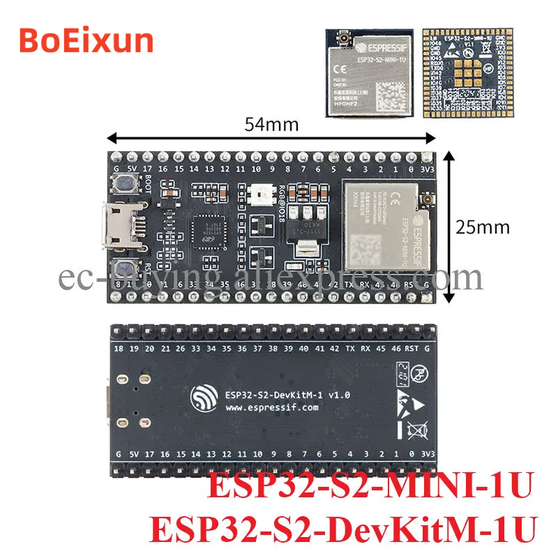 Esp32 S2 - ESP32-S2-DevKitM-1U Scheda di sviluppo ESP32 ESP32-S2