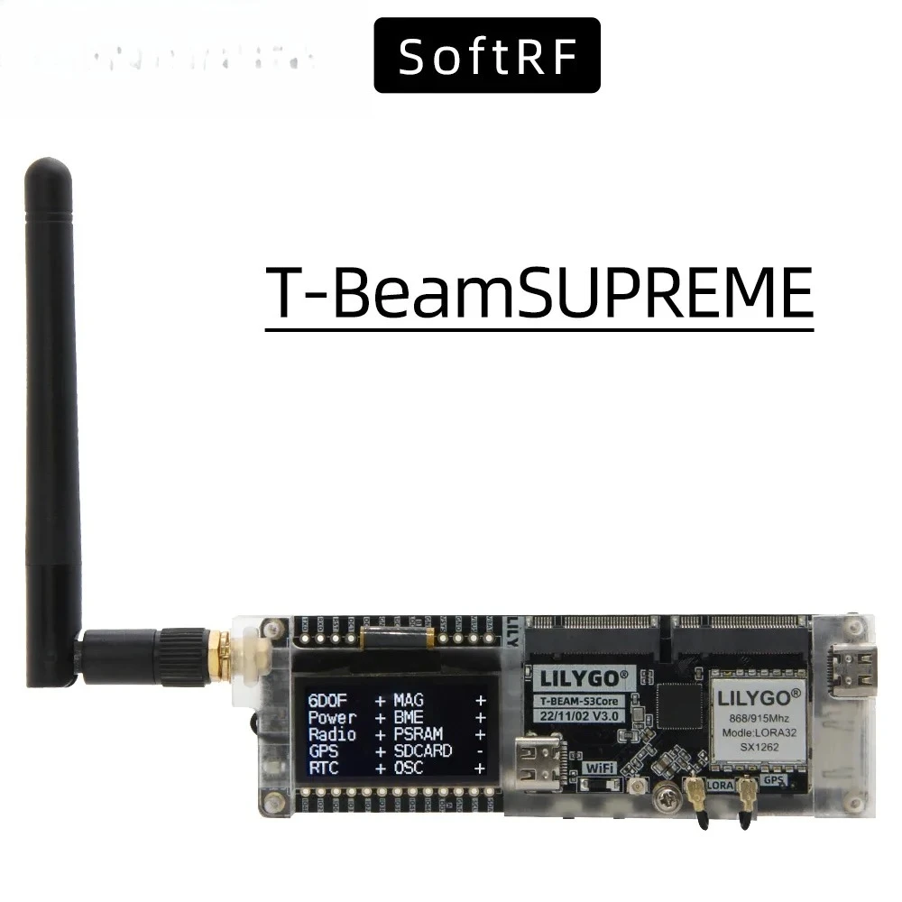 Esp32 Development Board - Scheda di sviluppo LILYGO SoftRF T-BeamSUPREME